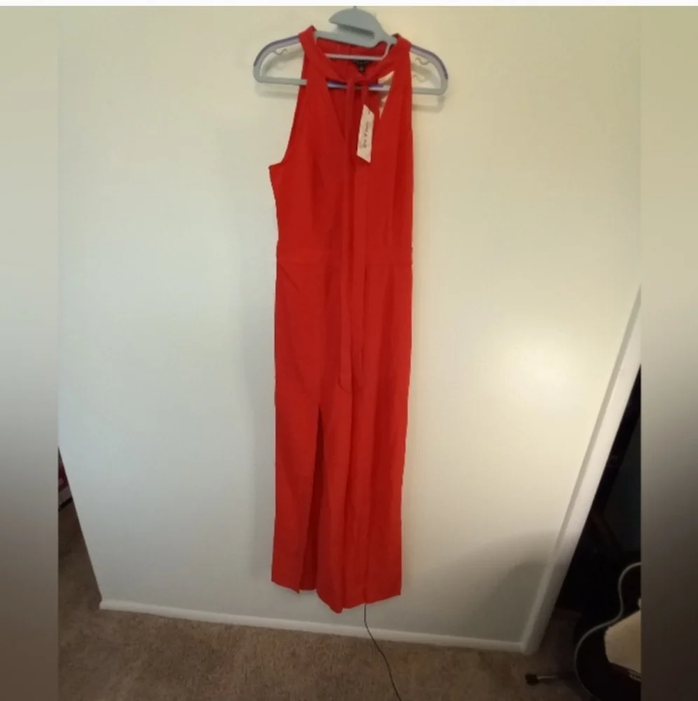 Strut & Bolt Sleeveless Red Jumpsuit Pantsuit - Picture 2 of 11